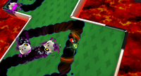 Location of the second Green Star in Bowser's Lava Lair.