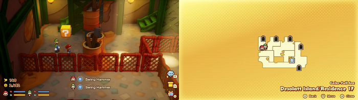 Fourth ? block in Desolatt Island from Mario & Luigi: Brothership