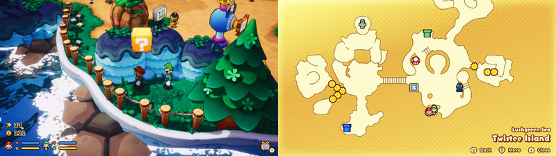 Second ? block in Twistee Island from Mario & Luigi: Brothership