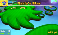 15th hole in Mario's Star course. It depicts a Blooper and a Blooper Nanny alongside their three Blooper Babies.