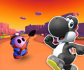 The course icon with Black Yoshi
