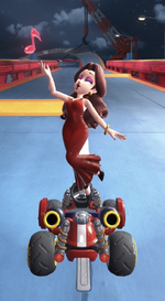 Pauline performing a trick.