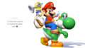 Loading screen (Mario, FLUDD, and Yoshi)