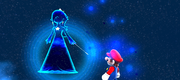 The Cosmic Spirit about to possess Mario in Flip-Swap Galaxy.