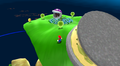 Screenshot of the alternate path on the bitten-apple planet from Super Mario Galaxy