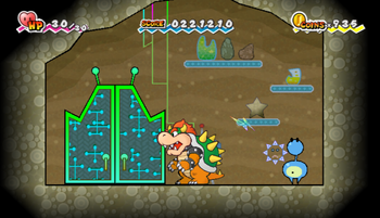 Location of where the eleventh hidden block is in Super Paper Mario.