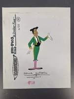 Reference sheet for Señor Alfredo for the Saturday Supercade episode "El Donkey Kong"