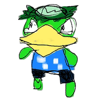 Drawing of Kapp'n in WarioWare Gold