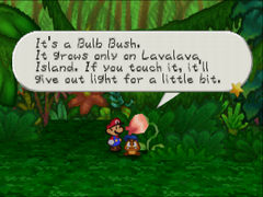 Tattling a Bulb Bush in Paper Mario