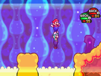 Mario and Luigi in the Energy Hold, located in Bowser's body.