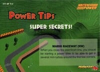 One of the Mario Kart 64 Collectible Trading Cards.