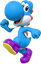 Light-blue Yoshi from Mario Kart Tour