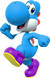 Light-blue Yoshi from Mario Kart Tour