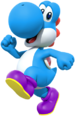Light-blue Yoshi from Mario Kart Tour