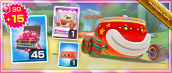 The Candy Clown Pack from the Bowser Tour in Mario Kart Tour