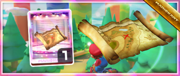 The Treasure Map from the Spotlight Shop in the 2023 Exploration Tour in Mario Kart Tour