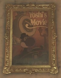 Yoshi's Movie advert in Mario Kart World