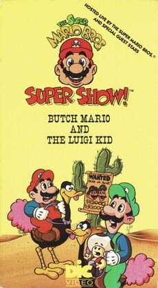 Front cover for The Super Mario Bros. Super Show VHS, Butch Mario and the Luigi Kid