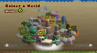 World 6 on the world select screen from New Super Mario Bros. Wii