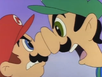 Luigi retorting Mario's comment of never having a brother in The Adventures of Super Mario Bros. 3 episode "Oh, Brother!"