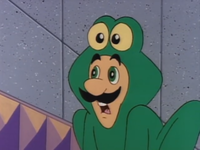 Luigi trying to remind Mario of previous events in The Adventures of Super Mario Bros. 3 episode "Oh, Brother!"