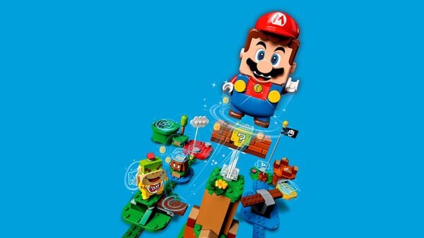 Picture shown once the player matches all the cards in a LEGO Super Mario-themed Memory Match-up activity