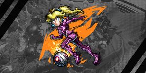 Picture shown with the "You got Peach" result in the Mario Strikers: Battle League Game Online Quiz