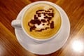 Mario Latte from Tower Records Cafe in Omotesandō and Shibuya, during the Super Mario Bros. 30th Anniversary collaboration event