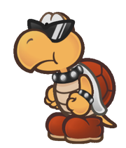 Sprite of an enemy Koopa Troopa from Paper Mario: The Thousand-Year Door (Nintendo Switch)