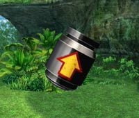 A Barrel Cannon as it appears in Super Smash Bros. Brawl.