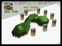 The eighth hole of Boo Valley from Mario Golf (Nintendo 64)