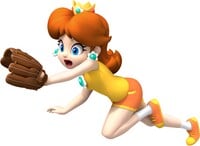 Artwork of Princess Daisy from Mario Super Sluggers