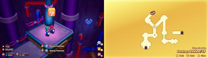 Block 6 in Fortress Zokket from Mario & Luigi: Brothership