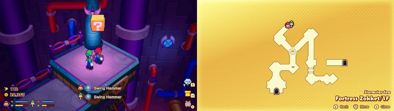 Block 6 in Fortress Zokket from Mario & Luigi: Brothership