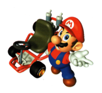 Mario in Mario Kart: Super Circuit