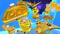 Dry Bones (Gold) gliding in the Gold Clanky Kart with the Gold Swooper on 3DS Rosalina's Ice World R