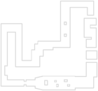 Map of GBA Bowser's Castle 2 from Mario Kart Tour.