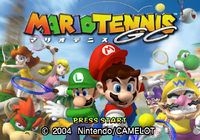 The Japanese title screen for Mario Power Tennis