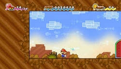 First treasure chest in Mount Lineland of Super Paper Mario.