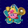 Kirby with the Bell ability, as shown on a card from a holiday-themed Memory Match-up activity