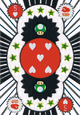 Five of Hearts card in the Platinum Playing Cards: Official Club Nintendo Collection deck.