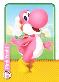 Pink Yoshi card from the Super Mario Trading Card Collection