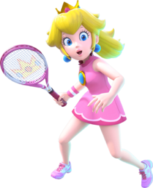 Artwork of Princess Peach in Mario Tennis Aces