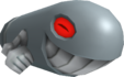 Rendered model of the Torpedo Ted enemy in Super Mario Galaxy.