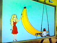 Mario paints his billboard in the Saturday Supercade episode "Banana Bikers"