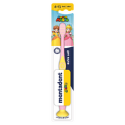 Mentadent toothbrush with a color scheme inspired by Peach