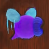 A purple fly creature from Yoshi and the Mysterious Book