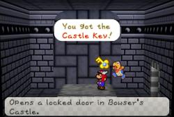 The fourth Castle Key in Bowser's Castle during Chapter 8 in Paper Mario