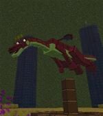 Image of Minecraft: Wii U Edition showing Hooktail as the Enderdragon.