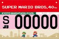 Back of the Kyoto Marathon 2026 bib featuring Mario and Luigi